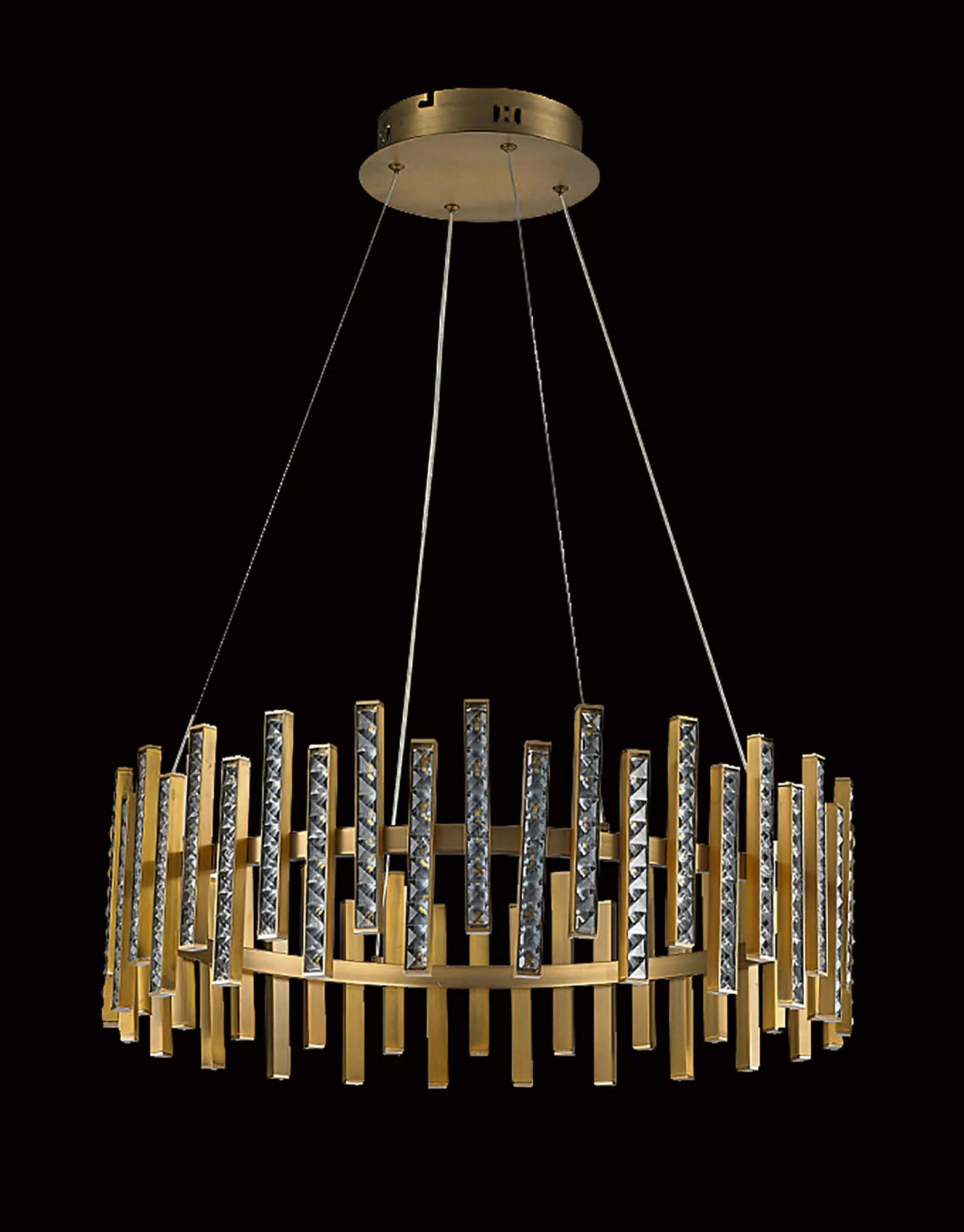 Special Crystal Ceiling Lights Inspired Ringed & Square Crystal Fittings